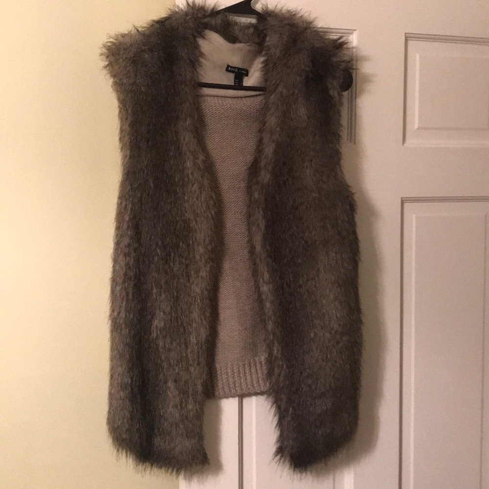 MNG by Mango faux fur vest